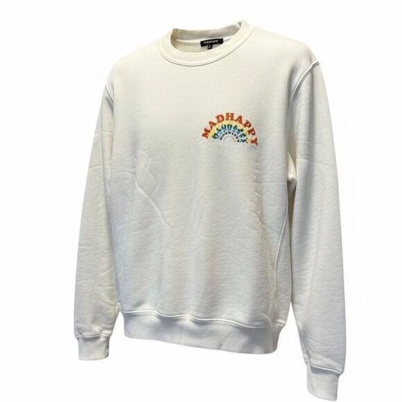 NWT Madhappy Unisex Prism Capsule White Sweatshirt Rainbow Graphic Design - L - Picture 2 of 8